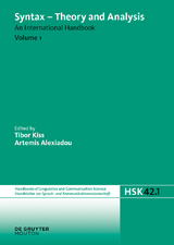 Syntax - Theory and Analysis. Volume 1 - 