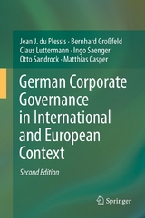 German Corporate Governance in International and European Context - Jean J. Du Plessis, Bernhard Großfeld, Claus Luttermann, Ingo Saenger, Otto Sandrock, Matthias Casper