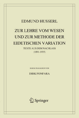 Zur Lehre vom Wesen und zur Methode der eidetischen Variation -  Edmund Husserl