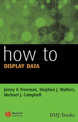 How to Display Data - Jenny V. Freeman, Stephen J. Walters, Michael J. Campbell