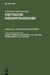 Über die Religion (2.-)4. Auflage. Monologen (2.-)4. Auflage - 