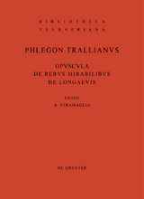 Opuscula de rebus mirabilibus et de longaevis -  Phlegon <  Trallianus>  