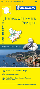 Michelin Karte Französische Riviera, Seealpen. Alpes-Maritimes - 