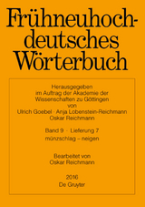 Frühneuhochdeutsches Wörterbuch / münzschlag – neigen - Oskar Reichmann