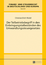 Der Teilbetriebsbegriff in den Einbringungstatbeständen des Umwandlungssteuergesetzes - Christian Erich Rödel