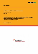 Galvanische Zellen zur Speicherung elektrischer Energie. Funktionsweise, Grundprinzipien und Akkumulatoren-Forschung - Nele Schlenker