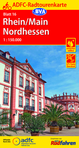 ADFC-Radtourenkarte 16 Rhein/Main Nordhessen 1:150.000, reiß- und wetterfest, GPS-Tracks Download - 