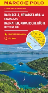 MARCO POLO Regionalkarte Kroatische Küste Mitte und Süd 1:200.000 - 