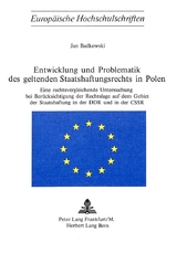 Entwicklung und Problematik des geltenden Staatshaftungsrechts in Polen - Jan Badkowski