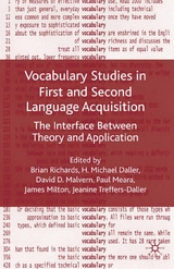 Vocabulary Studies in First and Second Language Acquisition - Brian Richards, David D. Malvern, Paul Meara, James Milton, Jeanine Treffers-Daller