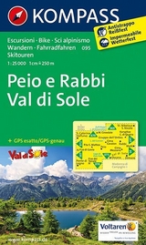 KOMPASS Wanderkarte Peio e Rabbi - Val di Sole - 