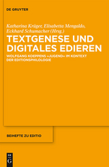 Textgenese und digitales Edieren - 