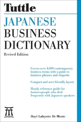 Japanese Business Dictionary Revised Edition - De Mente, Boye Lafayette