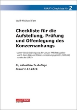 Farr, Checkliste 2 (Konzernanhang), 8. A. - Farr, Wolf-Michael