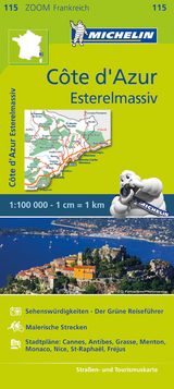 Michelin Karte Côte d'Azur - Esterelmassiv. Cote d' Azur, Massif de l' Esterel