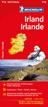 Michelin Nationalkarte Irland 1 : 400 000 - Michelin