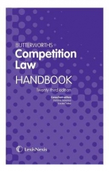 Butterworths Competition Law Handbook - Bavasso, Antonio; Tolley, Louise