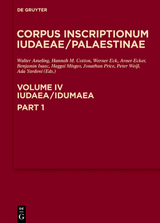Corpus Inscriptionum Iudaeae/Palaestinae / Iudaea / Idumaea: 2649-3324 - 