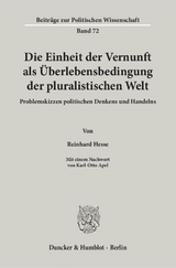 Die Einheit der Vernunft als Überlebensbedingung der pluralistischen Welt. - Reinhard Hesse