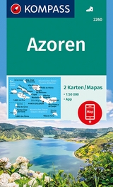 KOMPASS Wanderkarten-Set 2260 Azoren (2 Karten) 1:50.000 - 