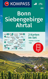 KOMPASS Wanderkarte Bonn, Siebengebirge, Ahrtal - 