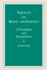 Aquinas on Being and Essence -  Joseph Bobik