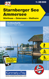 Starnberger See Ammersee Nr. 27 Outdoorkarte Deutschland 1:35 000 - 