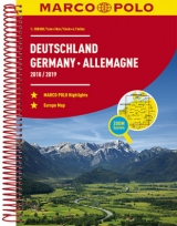 MARCO POLO Reiseatlas Deutschland 2018/2019 1:300 000, Europa 1:4 500 000