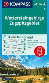 KOMPASS Wanderkarte Wettersteingebirge, Zugspitzgebiet - KOMPASS-Karten GmbH