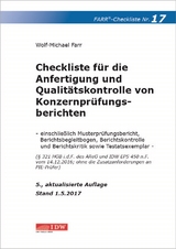 Checkliste 17 für die Anfertigung und Qualitätskontrolle von Konzernprüfungsberichten - Farr, Wolf-Michael