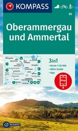 KOMPASS Wanderkarte 05 Oberammergau und Ammertal 1:35.000 - 