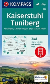 KOMPASS Wanderkarte Kaiserstuhl, Tuniberg, Kenzingen, Emmendingen, Breisach am Rhein - 