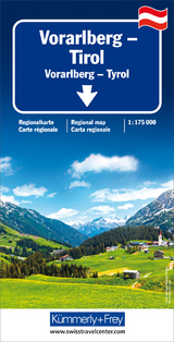 Vorarlberg - Tirol - Südtirol Regionalkarte - 