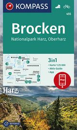 KOMPASS Wanderkarte Brocken, Nationalpark Harz, Oberharz 1:25T - KOMPASS-Karten GmbH