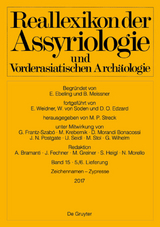 Reallexikon der Assyriologie und Vorderasiatischen Archäologie / Zeichennamen - Zypresse - 