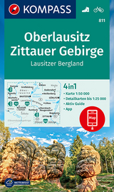 KOMPASS Wanderkarte Oberlausitz, Zittauer Gebirge, Lausitzer Bergland - KOMPASS-Karten GmbH