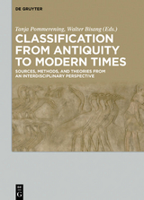 Classification from Antiquity to Modern Times - 