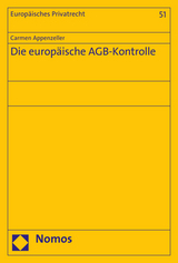 Die europäische AGB-Kontrolle - Carmen Appenzeller