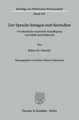 Zur Sprache bringen statt herrschen. - Robert H. Schmidt