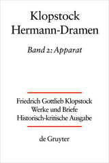 Friedrich Gottlieb Klopstock: Werke und Briefe. Abteilung Werke VI: Hermann-Dramen / Apparat - 