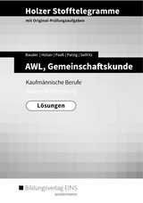 Holzer Stofftelegramme Baden-Württemberg / Holzer Stofftelegramme Baden-Württemberg – AWL, Gemeinschaftskunde - Markus Bauder, Volker Holzer, Thomas Paaß, Ulrich Patzig, Christian Seifritz