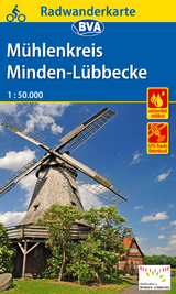 Radwanderkarte BVA Radwandern im Mühlenkreis Minden-Lübbecke 1:50.000, reiß- und wetterfest, GPS-Tracks Download - 