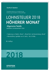 Tabelle, Lohnsteuer 2018 Höherer Monat - 