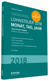 Tabelle, Lohnsteuer 2018 Mehr-Kinder-Tabelle - 