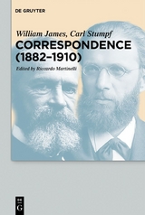 Correspondence (1882–1910) - William James, Carl Stumpf