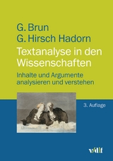 Textanalyse in den Wissenschaften - Brun, Georg; Hirsch Hadorn, Gertrude