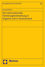 Die informationelle Fahrlässigkeitshaftung in England und in Deutschland - Georg Milanin