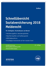 Schnellübersicht Sozialversicherung 2018 Melderecht - Geiken, Manfred