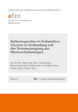 Batteriespeicher in Einfamilienhäusern in Verbindung mit der Stromerzeugung aus Photovoltaikanlagen - Jan Ahmels