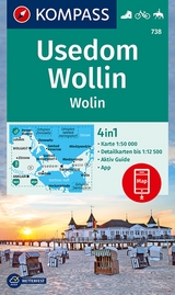 KOMPASS Wanderkarte 738 Insel Usedom - Insel Wollin/Wolin 1:50.000 - 